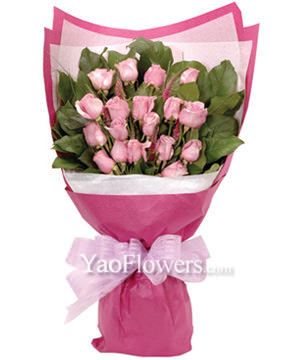 18 Stems Purple Rose