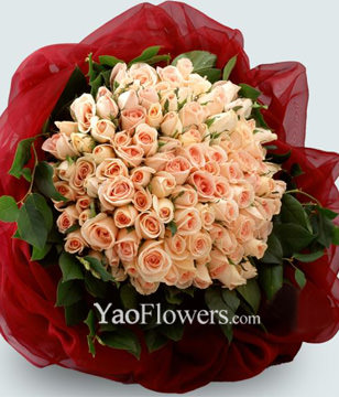 99 Stems Pink Rose Bouquet