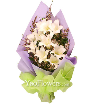 9 White Lilies
