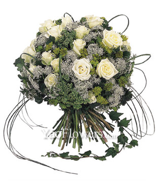 16 White Roses