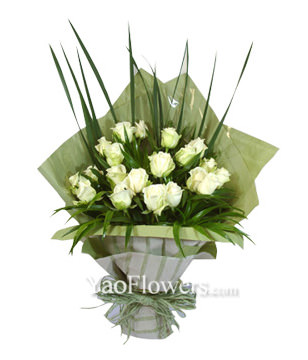 18 White Roses