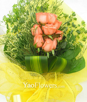 9 Pink roses,Kim leaves at bottom