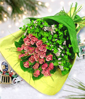 24 Purple Roses