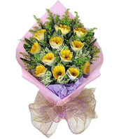12 Yellow Gerberas Daisies