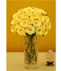 Two Dozen Yellow Roses With a Vase