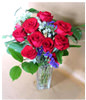 12 Red Roses With a Vase
