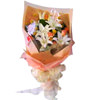 12 Orange Roses,4 Lilies