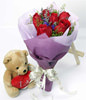 6 Roses & A Bear 