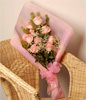 12 Stalks Pink Roses Long Sheath 