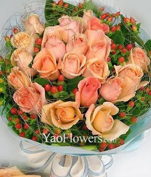 20 Champagne roses