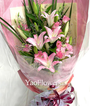 5 Pink lilium