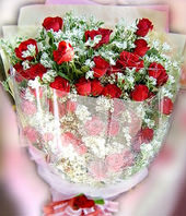 56 Red roses with Top class