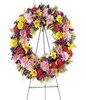 Colorful mixed flowers,Approximately 22 W x 22 H. Easel not included.