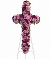 Pink rose,purple flowers.Easel not included.