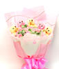 20 Pink roses,5 bears,Lace , snow grass