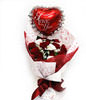 12 Red roses,ballons
