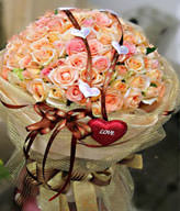 100 champagne roses,Love you forever