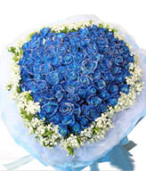 99 Blue Roses,Heart-Shaped