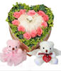 11 Diana Roses,1 Pair of Bear