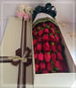 33 Red Roses with Gift Box,Two Cute Bears