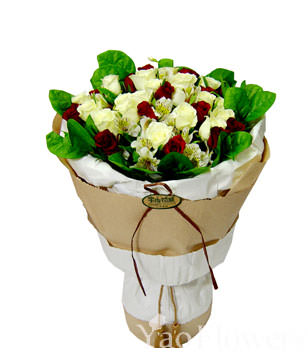 Red rose 13. White rose 20. Narcissus lily.