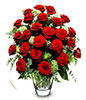 True Love: 24 red roses (Vase included)