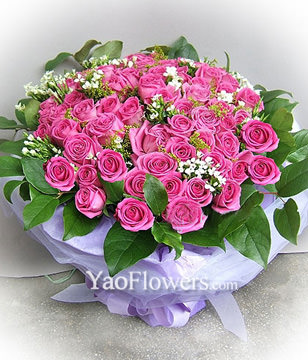 99 Purple roses