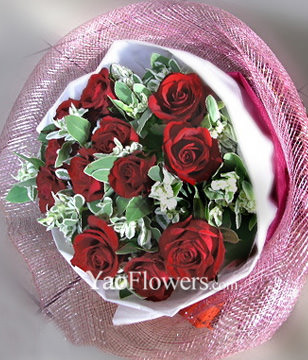 12 Red roses