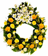 Blooms In Yellow,peach And White 