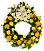 Blooms In Yellow,peach And White 