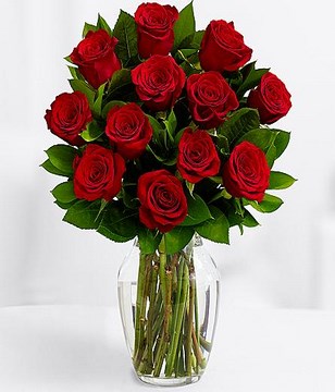 One Dozen Long Stemmed Red Roses