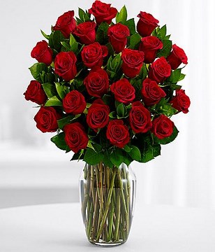 Two Dozen Long Stemmed Red Roses
