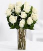 One Dozen Long Stemmed White Roses