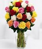 Two Dozen Long Stemmed Rainbow Roses