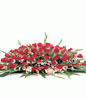 Table Basket-99 Red Roses,30 pink gladiolus,open-herding