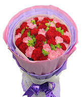 16 Pink Carnations,26 Red Carnations