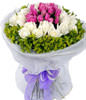 19 Purple Roses,19 White Roses (2DAY AHEAD NEEDED)
