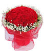 99 red carnations, baby breath of the sides