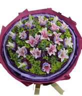  Pink Lilies,long-lasting bouquet 
