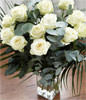 12 White Roses,Vase included