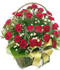 Red carnation 36, the serissa fetida is plentiful, the green leaf is plentiful,Basket included