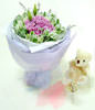 11 Purple Roses,a bear included