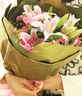 20 carnations and 3 lilies