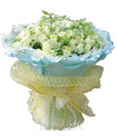 99white Roses with green foliages