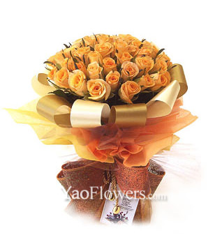 66 champagne roses