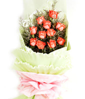 11 pink roses