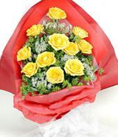 11 yellow roses