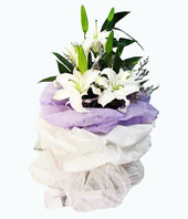 3 white Lilium