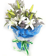 5 white Lilium