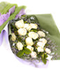15 white roses